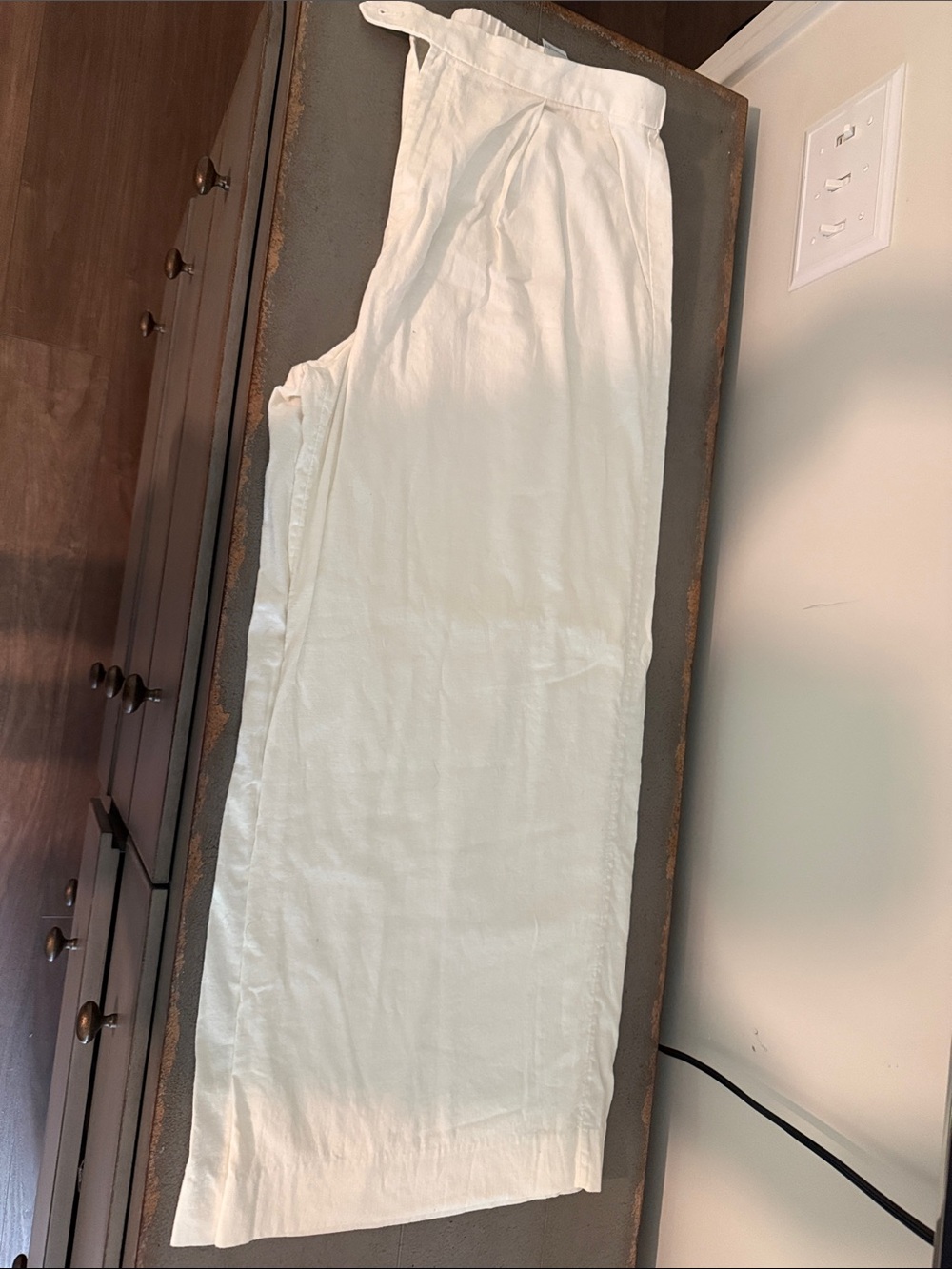 Banana Republic White Wide Leg Pants